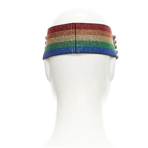 gucci rainbow headband|Gucci denim headband.